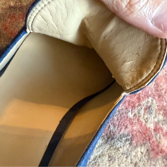 Naturalizer Dany Block Heel Pumps blue suede size 9W - Picture 10 of 12